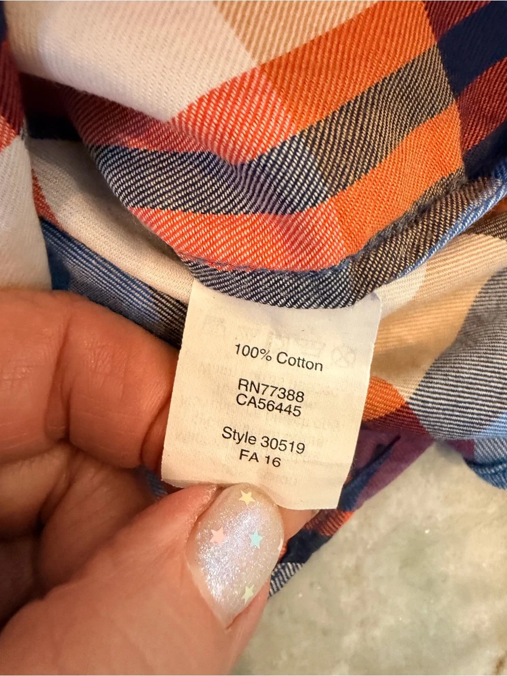 J.Crew Perfect Fit Blue Orange Plaid Cotton Button Down Shirt Medium